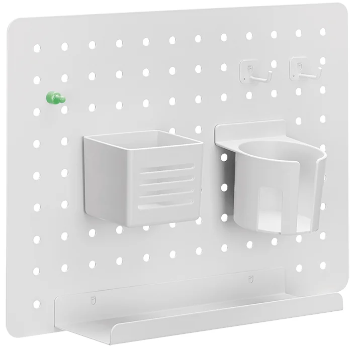 LogiLink Organiseur de bureau avec panneau perforé, blanc