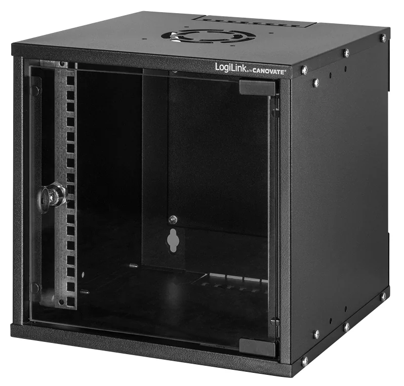 LogiLink Coffret mural 10' SoHo, monté, 6U, noir