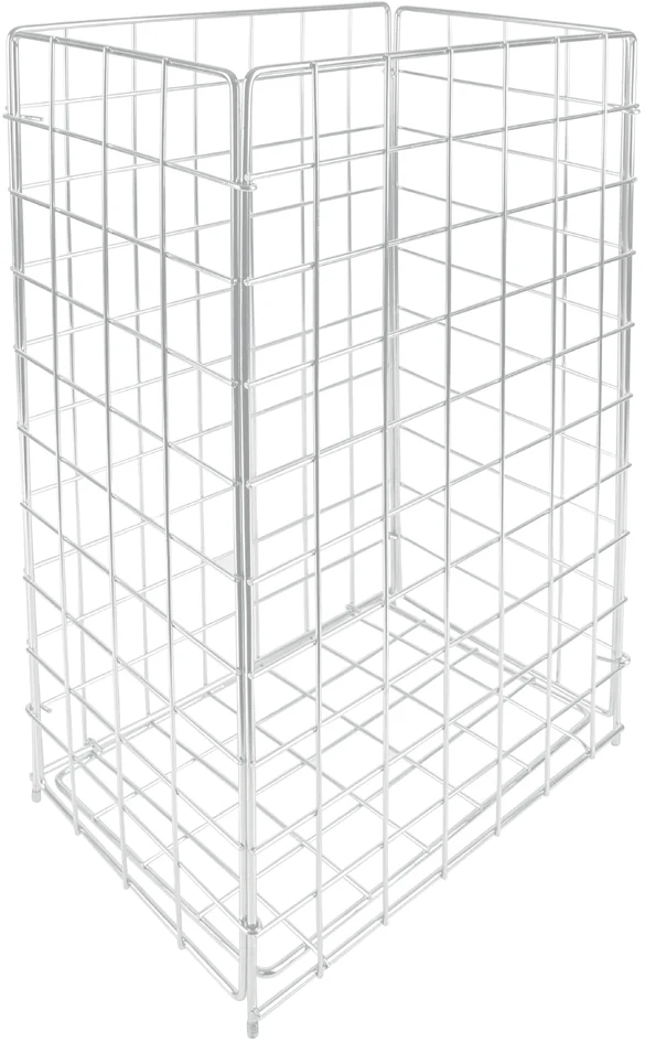 HYGOCLEAN Corbeille à déchets, maille en métal, 60 L, blanc