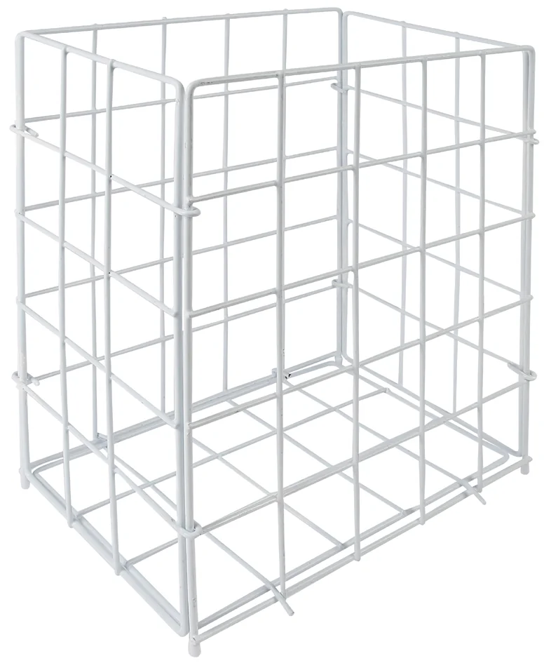 HYGOCLEAN Corbeille à déchets, maille en métal, 20 L, blanc