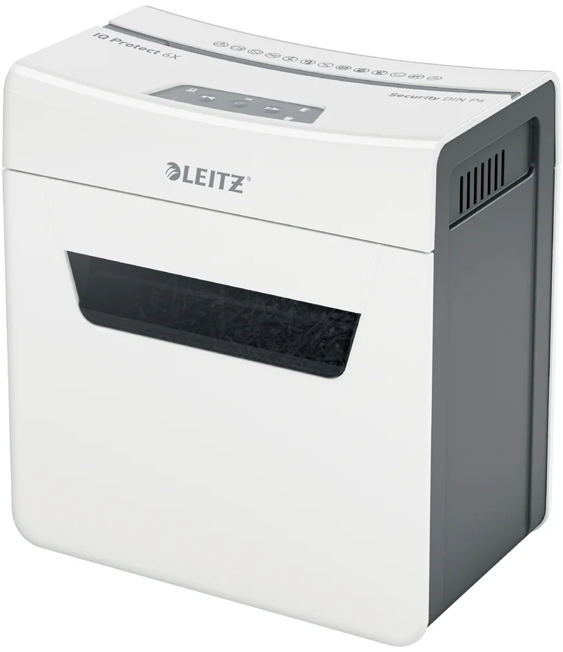 LEITZ Destructeur de documents IQ Protect Premium 6X, blanc