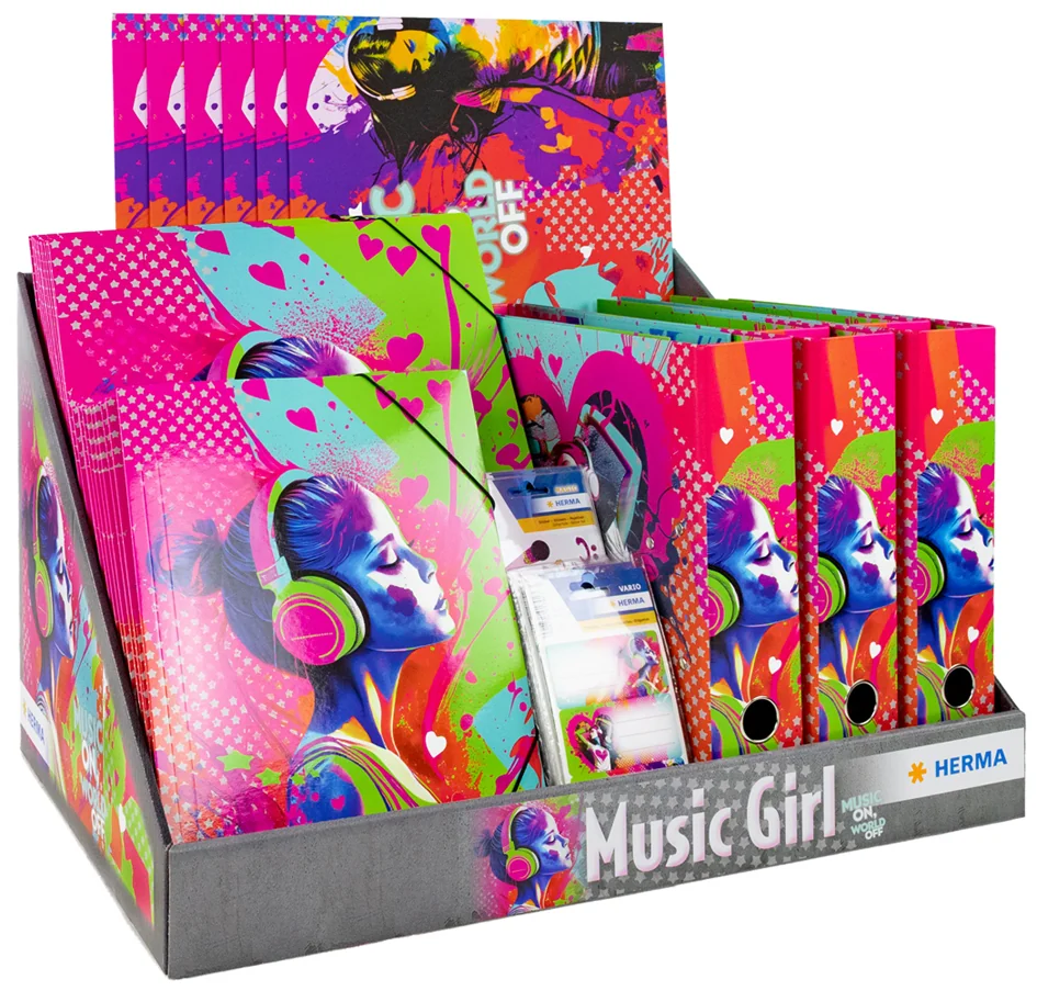 HERMA Série de motifs 'Music Girl', présentoir