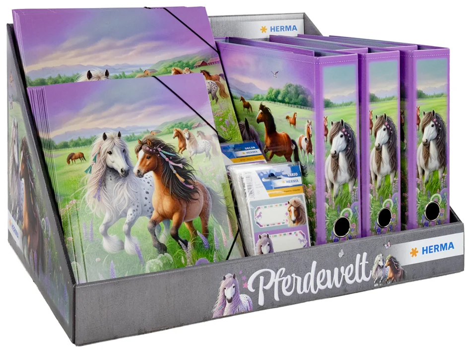 HERMA Série de motifs 'Le monde des chevaux', présentoir