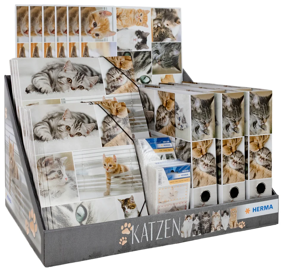 HERMA Série de motifs 'Chats', présentoir