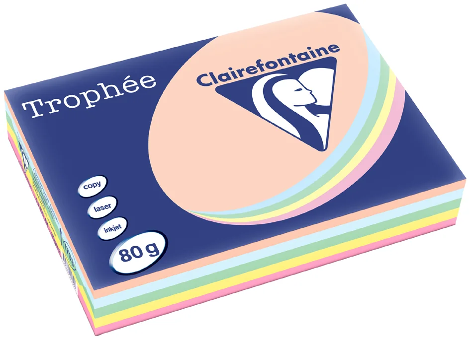 Clairefontaine Papier universel Trophée, A4, assorti intense
