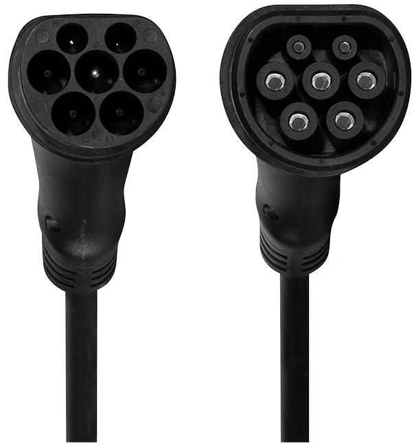 Câble de recharge véhicule électrique spiralé type 2 HARTING : pratique et performant